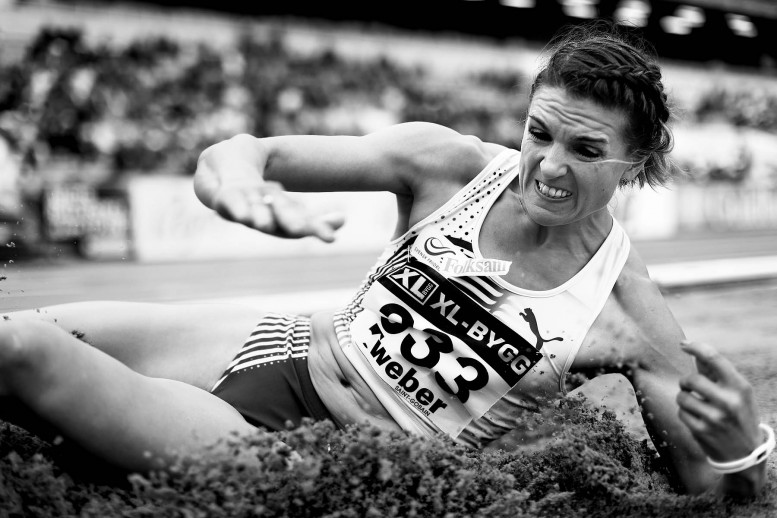 La atleta de heptatlón Nadja Casadei ha participado tanto en campeonatos mundiales como europeos de atletismo, antes de ser diagnosticada de cáncer linfático, en el verano de 2013. Autor:  Peter Holgers