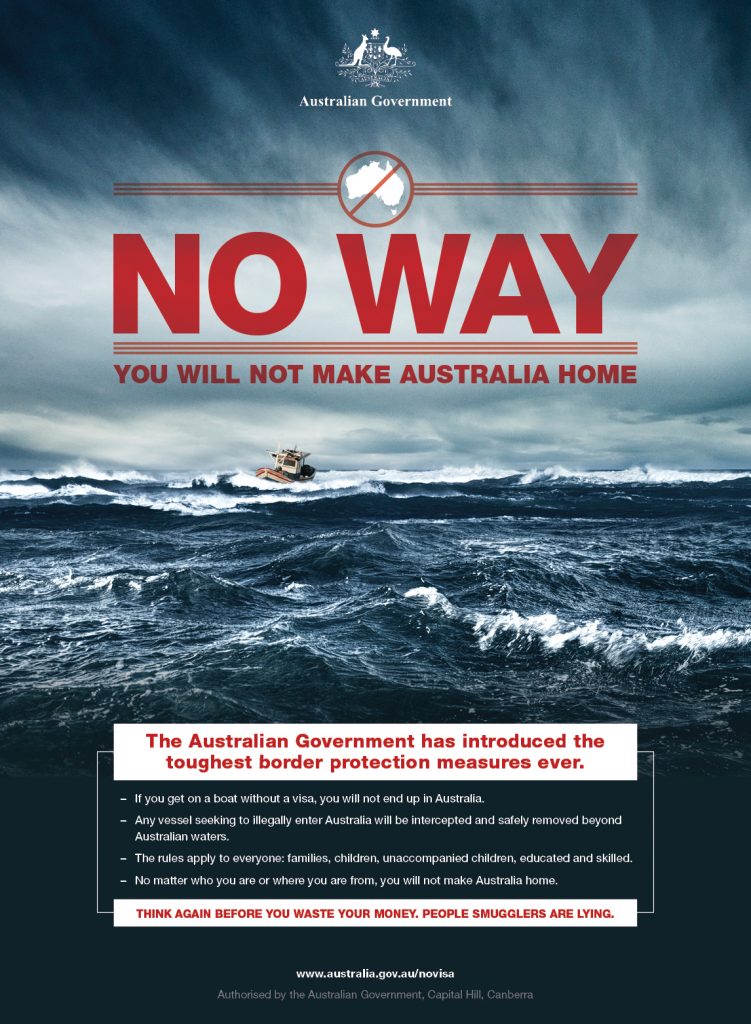 Fragmento de una campaña correspondiente a la Operation Sovereign Borders [Foto: Australian Government vía WikimediaCommons].