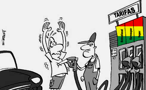 Tira cómica acerca de los altos precios de la gasolina. [Photo: irreverendos.com]