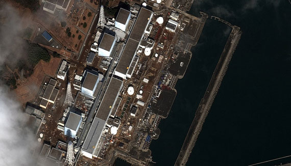 Imagen de la central de Fukushima. [Photo: DigitalGlobe-Imagery Flickr account]