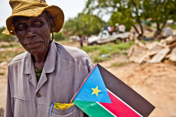 Old man celebtrates South Sudan independence [Photo: ENOUGH Project's photostream; Flickr Account]