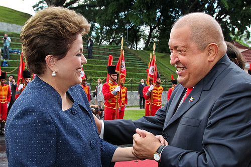 Dilma Rousseff y Hugo Chávez