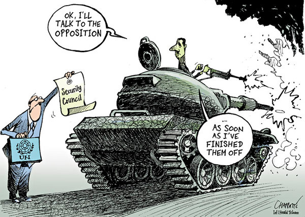 Cartoon by Patrick Chappatte, published in the New York Times