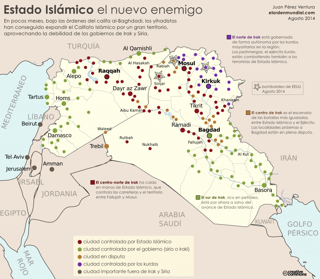Avance del Estado Islámico en Irak y Siria