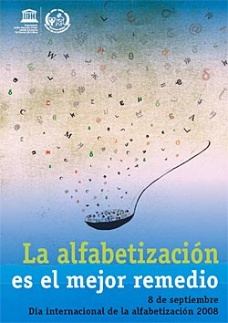 Afiche Día Internacional de la Alfabetización 2008 [jalexp1 vía Flickr]