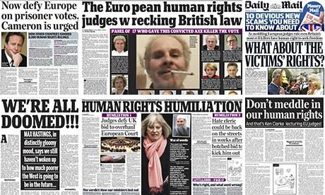 The Daily Mail's view of the European court of human rights. [Foto: Daily Mail]