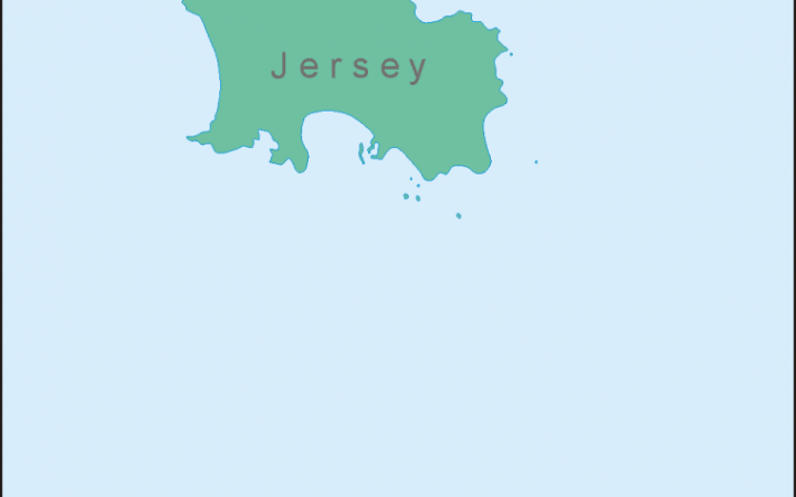 Mapa - Localización geográfica de Minquiers y Ecrehous. Fuente: "Jersey-Les Ecrehous" por Aotearoa -  via Wikimedia Commons -