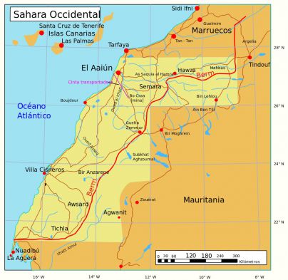 Mapa del Sahara Occidental (Foto: Rage against, via Wikipedia)
