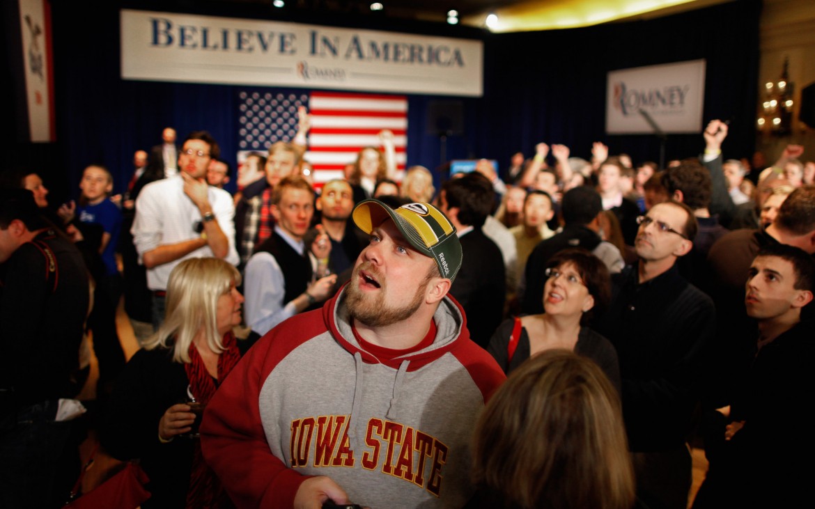Imagen del caucus de Iowa, febrero de 2016. Imagen: Chicago Tribune Flickr.